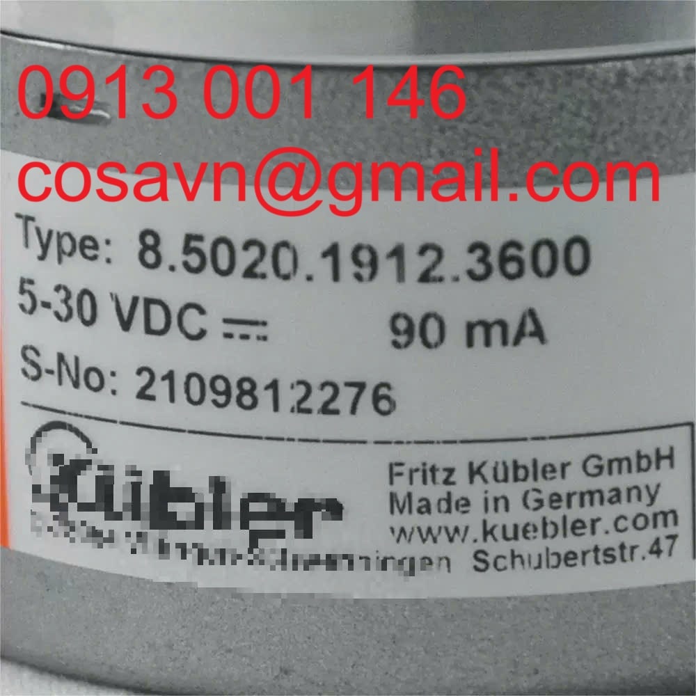 Kübler (Fritz Kübler GmbH) Bộ mã hóa gia tăng Kübler 8.5020.1912.3600 8.5020.1912.3600